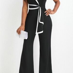 Sleeveless Black Jumpsuit- size large